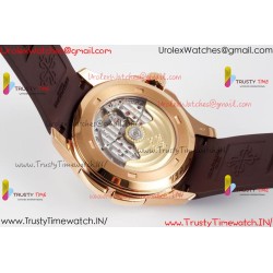 AQUANAUT 5164R RG ZF 1:1 BEST EDITION BROWN DIAL ON BROWN RUBBER STRAP A324