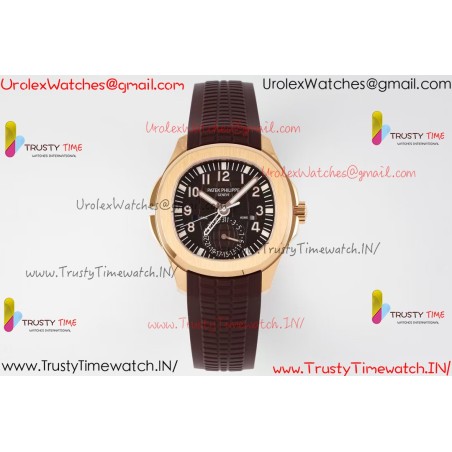 AQUANAUT 5164R RG ZF 1:1 BEST EDITION BROWN DIAL ON BROWN RUBBER STRAP A324