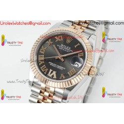 DATEJUST 31MM 904L SS AR+F BEST EDITION GRAY DIAL STICK MARKER ON 904L SS JUBILEE BRACELET ETA2688