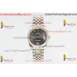 DATEJUST 31MM 904L SS AR+F BEST EDITION GRAY DIAL STICK MARKER ON 904L SS JUBILEE BRACELET ETA2688