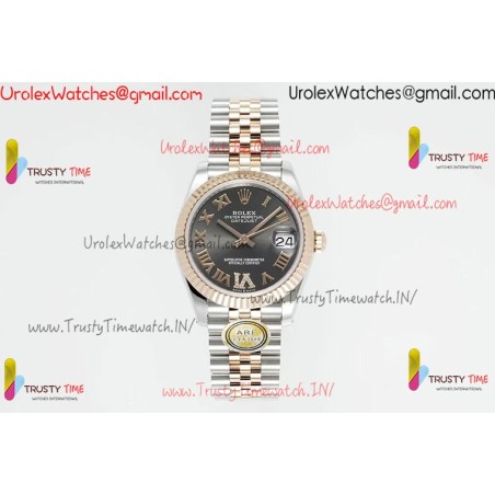 DATEJUST 31MM 904L SS AR+F BEST EDITION GRAY DIAL STICK MARKER ON 904L SS JUBILEE BRACELET ETA2688