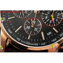 CODE 11.59 CHRONO 26393 RG/PVD APPF Rose Gold BEST EDITION BLACK DIAL ON BLACK NYLON STRAP A4401