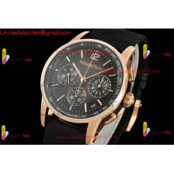 CODE 11.59 CHRONO 26393 RG/PVD APPF Rose Gold BEST EDITION BLACK DIAL ON BLACK NYLON STRAP A4401