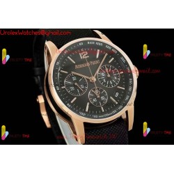 CODE 11.59 CHRONO 26393 RG/PVD APPF Rose Gold BEST EDITION BLACK DIAL ON BLACK NYLON STRAP A4401