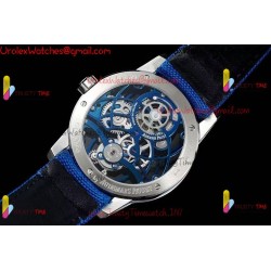 CODE 11.59 26600NB SS APPF BEST EDITION BLUE SKELETON DIAL ON BLUE NYLON STRAP ASIAN TOURBILLON
