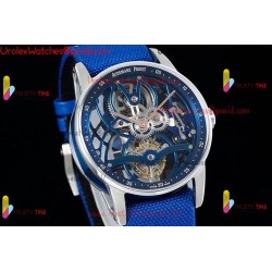 CODE 11.59 26600NB SS APPF BEST EDITION BLUE SKELETON DIAL ON BLUE NYLON STRAP ASIAN TOURBILLON