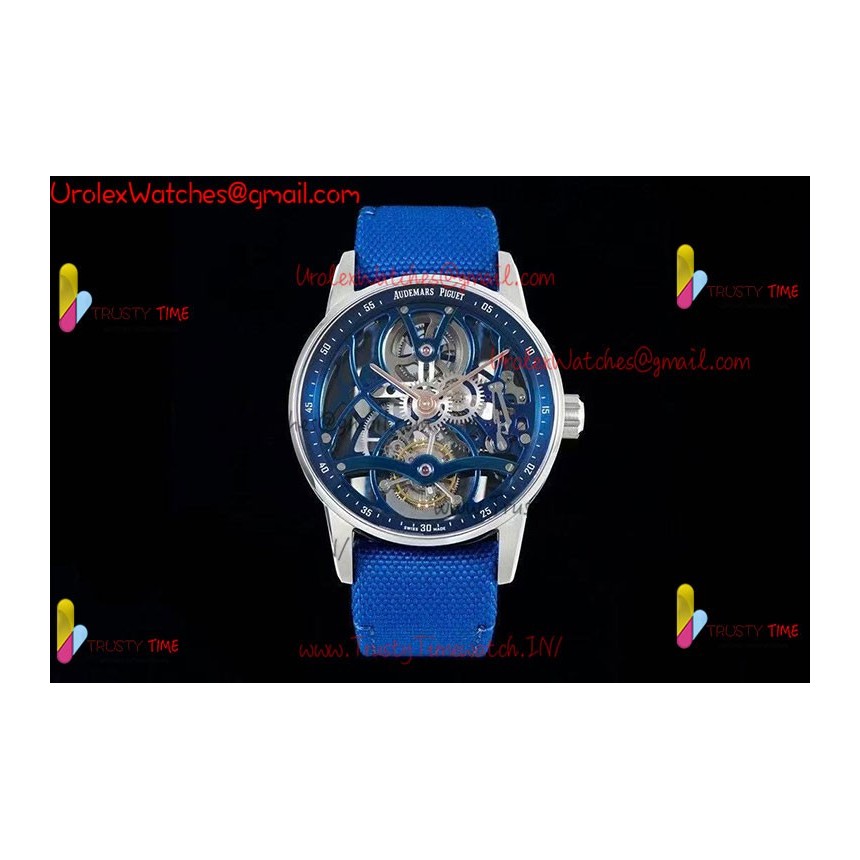 CODE 11.59 26600NB SS APPF BEST EDITION BLUE SKELETON DIAL ON BLUE NYLON STRAP ASIAN TOURBILLON CODE 11.59 26600NB SS APPF BEST EDITION BLUE SKELETON DIAL ON BLUE NYLON STRAP ASIAN TOURBILLON