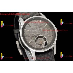 Audemars Piguet Code 11.59 Series New Tourbillon First Meteorite Face Tourbillon Skeleton SS Gray Dial Black Nylon Strap