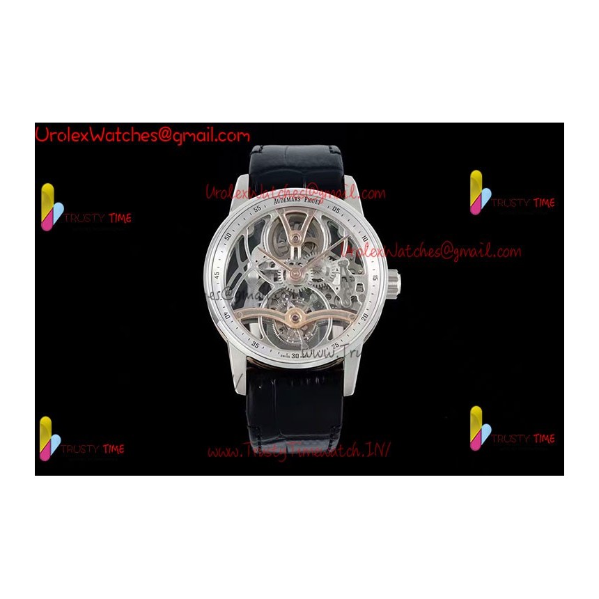 CODE 11.59 26600CR SS APPF BEST EDITION SILVER /ROSE GOLD SKELETON DIAL ON BLACK LEATHER STRAP ASIAN TOURBILLON CODE 11.59 26600CR SS APPF BEST EDITION SILVER /ROSE GOLD SKELETON DIAL ON BLACK LEATHER STRAP ASIAN TOURBILLON