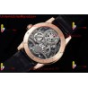 CODE 11.59 26600CR SS/RG APPF BEST EDITION BLACK SKELETON DIAL ON BLACK LEATHER STRAP ASIAN TOURBILLON