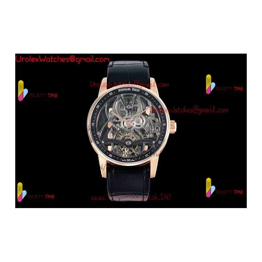 CODE 11.59 26600CR SS/RG APPF BEST EDITION BLACK SKELETON DIAL ON BLACK LEATHER STRAP ASIAN TOURBILLON CODE 11.59 26600CR SS/RG APPF BEST EDITION BLACK SKELETON DIAL ON BLACK LEATHER STRAP ASIAN TOURBILLON
