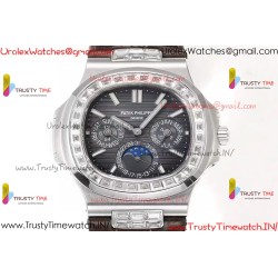 NAUTILUS 5740 T Diamond Bezel SS TWF Best Edition Grey Dial with SS Strap A240