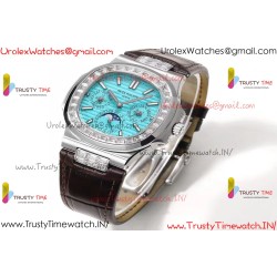 NAUTILUS 5740 T DIAMONDS BEZEL SS TWF BEST EDITION Sky Blue DIAL ON SS BRACELET A240