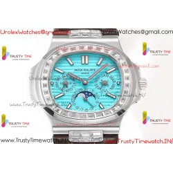 NAUTILUS 5740 T DIAMONDS BEZEL SS TWF BEST EDITION Sky Blue DIAL ON SS BRACELET A240