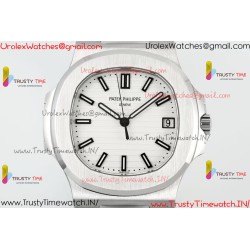 NAUTILUS 5711/1A-018 PPF 1:1 BEST EDITION TIFFANY WHITE DIAL ON SS BRACELET SUPER CLONE 26-330 V5