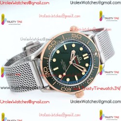 SEAMASTER 300M DIVER TITANIUM/BRONZE GOLD VSF 1:1 BEST EDITION GREEN DIAL ON TITANIUM MESH BRACELET A8806