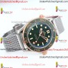 SEAMASTER 300M DIVER TITANIUM/BRONZE GOLD VSF 1:1 BEST EDITION GREEN DIAL ON TITANIUM MESH BRACELET A8806