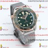 SEAMASTER 300M DIVER TITANIUM/BRONZE GOLD VSF 1:1 BEST EDITION GREEN DIAL ON TITANIUM MESH BRACELET A8806