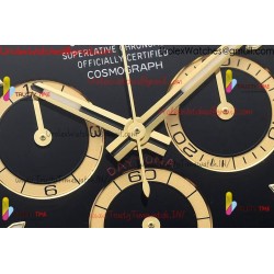 DAYTONA 126503 CLEAN 1:1 BEST EDITION BLACK DIAL GOLD SUBDIAL DIAMOND MARKER ON SS/YG BRACELET SH4131