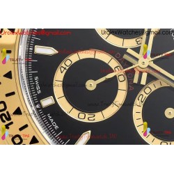 DAYTONA 126503 CLEAN 1:1 BEST EDITION BLACK DIAL GOLD SUBDIAL DIAMOND MARKER ON SS/YG BRACELET SH4131