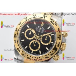 DAYTONA 126503 CLEAN 1:1 BEST EDITION BLACK DIAL GOLD SUBDIAL DIAMOND MARKER ON SS/YG BRACELET SH4131