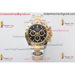 DAYTONA 126503 CLEAN 1:1 BEST EDITION BLACK DIAL GOLD SUBDIAL DIAMOND MARKER ON SS/YG BRACELET SH4131