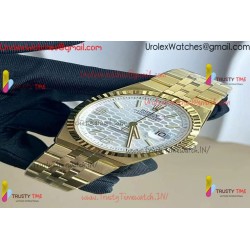 Rolex's new Land-Dweller Datejust 40mm white dial, 18K gold case, movement 7135 gold strap