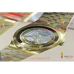 Rolex's new Land-Dweller Datejust 40mm white dial, 18K gold case, movement 7135 gold strap