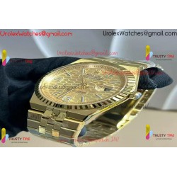 NEW LAND-DWELLER DATEJUST 40MM GOLD DIAL18K GOLD CASE MOVEMENT 7135 GOLD STRAP