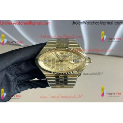 NEW LAND-DWELLER DATEJUST 40MM GOLD DIAL18K GOLD CASE MOVEMENT 7135 GOLD STRAP