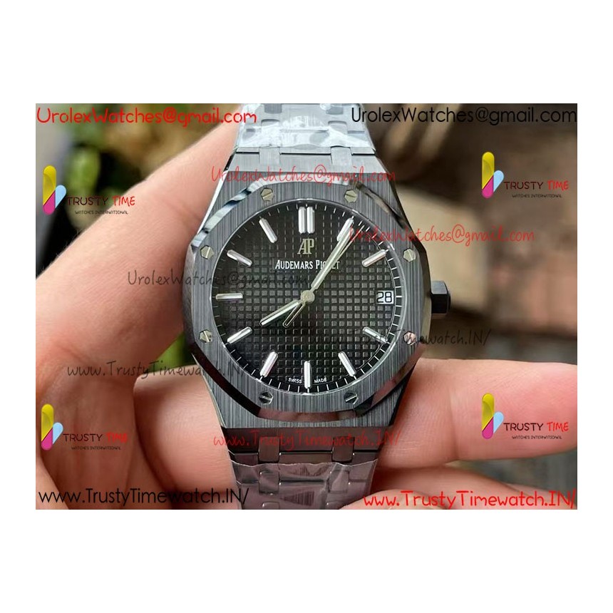 ROYAL OAK 15500 BLACK CERAMIC APSF 1:1 BEST EDITION BLACK DIAL ON BLACK CERAMIC BRACELET SA4302 SUPER CLONE ROYAL OAK 15500 BLACK CERAMIC APSF 1:1 BEST EDITION BLACK DIAL ON BLACK CERAMIC BRACELET SA4302 SUPER CLONE