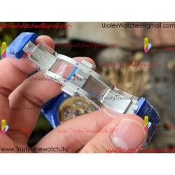ROYAL OAK 15500 BLUE CERAMIC APSF 1:1 BEST EDITION SILVER DIAL ON BLUE CERAMIC BRACELET SA4302 SUPER CLONE