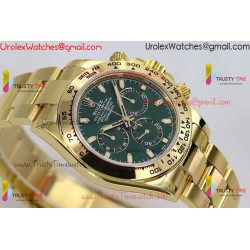 DAYTONA 116508 GAIN WEIGHT YG ZF 1:1 BEST EDITION GREEN DIAL ON YG BRACELET SH4130