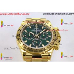DAYTONA 116508 GAIN WEIGHT YG ZF 1:1 BEST EDITION GREEN DIAL ON YG BRACELET SH4130