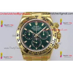 DAYTONA 116508 GAIN WEIGHT YG ZF 1:1 BEST EDITION GREEN DIAL ON YG BRACELET SH4130