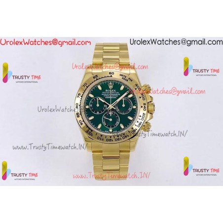 DAYTONA 116508 GAIN WEIGHT YG ZF 1:1 BEST EDITION GREEN DIAL ON YG BRACELET SH4130