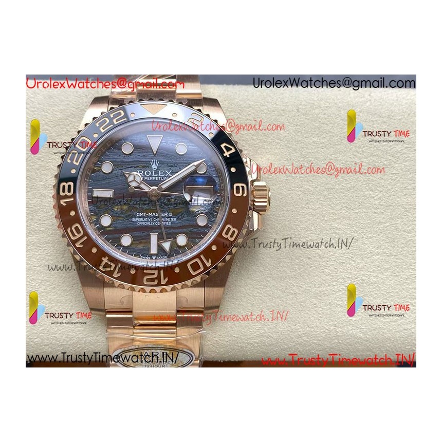 GMT-MASTER II 126715 CHNR RG 3EF 1:1 BEST EDITION EVERROSE TIGER IRON DIAL ON RG BRACELET SUPER CLONE VR3285 CHS