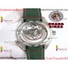 PLANET OCEAN 600M 43.5MM GREEN CERAMIC BEZEL SS VSF 1:1 BEST EDITION SILVER DIAL ON GREEN RUBBER STRAP A8900