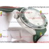 PLANET OCEAN 600M 43.5MM GREEN CERAMIC BEZEL SS VSF 1:1 BEST EDITION SILVER DIAL ON GREEN RUBBER STRAP A8900