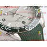 PLANET OCEAN 600M 43.5MM GREEN CERAMIC BEZEL SS VSF 1:1 BEST EDITION SILVER DIAL ON GREEN RUBBER STRAP A8900