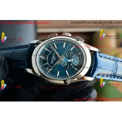 ANNUAL CALENDAR COMPLICATIONS 5205R SS GRF BEST EDITION BLUE DIAL ON BLUE LEATHER STRAP A324