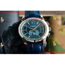 ANNUAL CALENDAR COMPLICATIONS 5205R SS GRF BEST EDITION BLUE DIAL ON BLUE LEATHER STRAP A324
