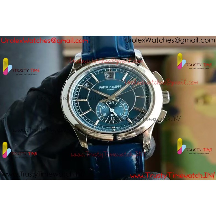 ANNUAL CALENDAR COMPLICATIONS 5205R SS GRF BEST EDITION BLUE DIAL ON BLUE LEATHER STRAP A324 ANNUAL CALENDAR COMPLICATIONS 5205R SS GRF BEST EDITION BLUE DIAL ON BLUE LEATHER STRAP A324