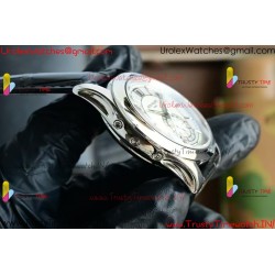 ANNUAL CALENDAR COMPLICATIONS 5205R SS GRF BEST EDITION WHITE DIAL ON BLACK LEATHER STRAP A324