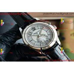 ANNUAL CALENDAR COMPLICATIONS 5205R SS GRF BEST EDITION WHITE DIAL ON BLACK LEATHER STRAP A324