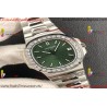 AUTILUS 5711/1A 3KF 1:1 BEST EDITION DIAMONDS BEZEL GREEN TEXTURED DIAL ON