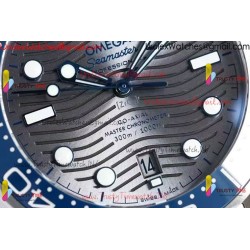 SEAMASTER DIVER 300M BLUE CERAMIC BEZEL V4 VSF 1:1 BEST EDITION Grey DIAL ON SS BRACELET SUPER CLONE ASIAN 8800
