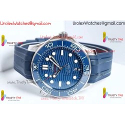 SEAMASTER DIVER 300M BLUE CERAMIC BEZEL V4 VSF 1:1 BEST EDITION BLUE DIAL ON SS BRACELET SUPER CLONE ASIAN 880