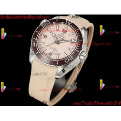 Omega·Ocean Universe TVSF 43.5MM Beige Dial Ceramic Bezel Beige Rubber Strap Movement 8900
