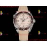 Omega·Ocean Universe TVSF 43.5MM Beige Dial Ceramic Bezel Beige Rubber Strap Movement 8900